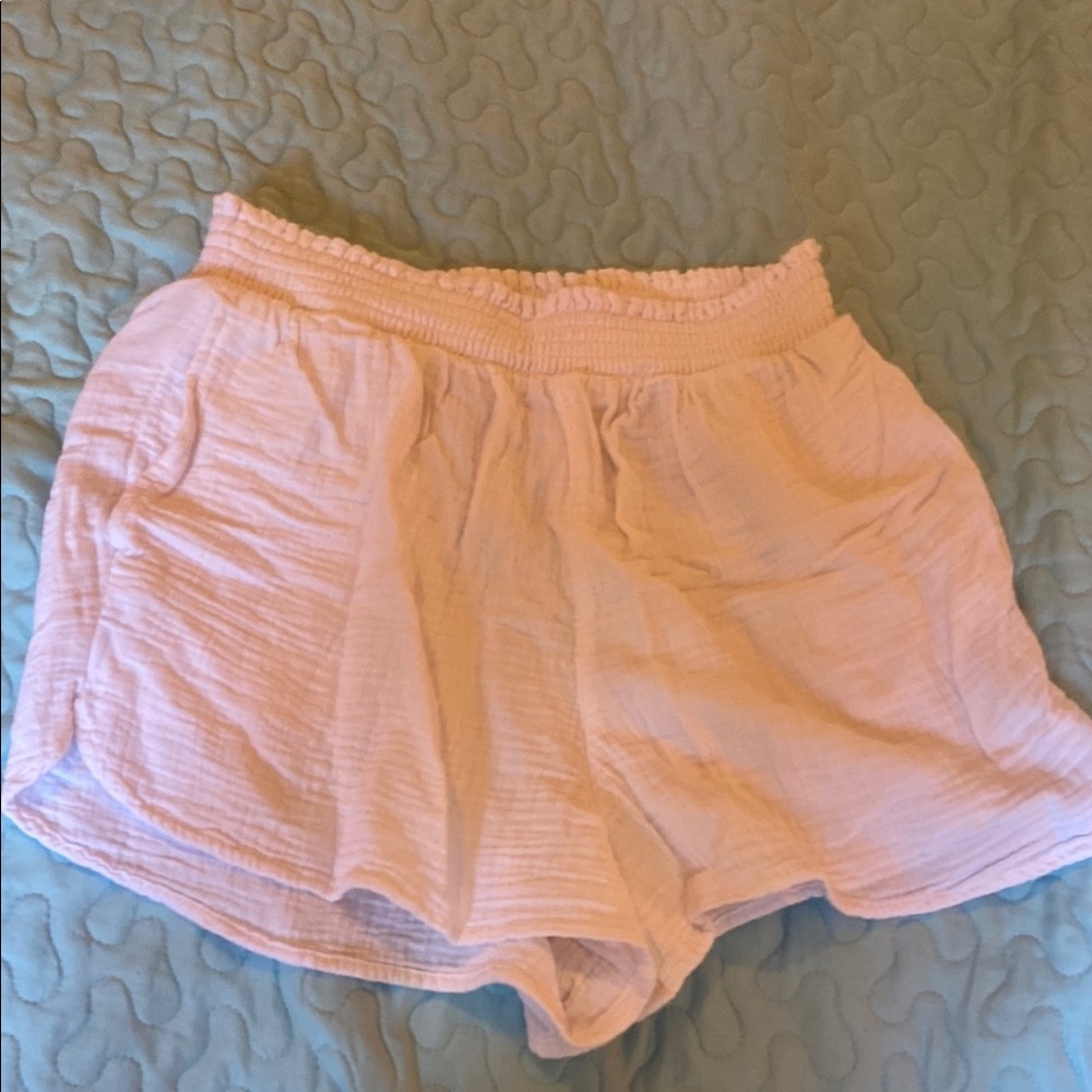 Aerie Pink High Waist Relaxed Fit Shorts